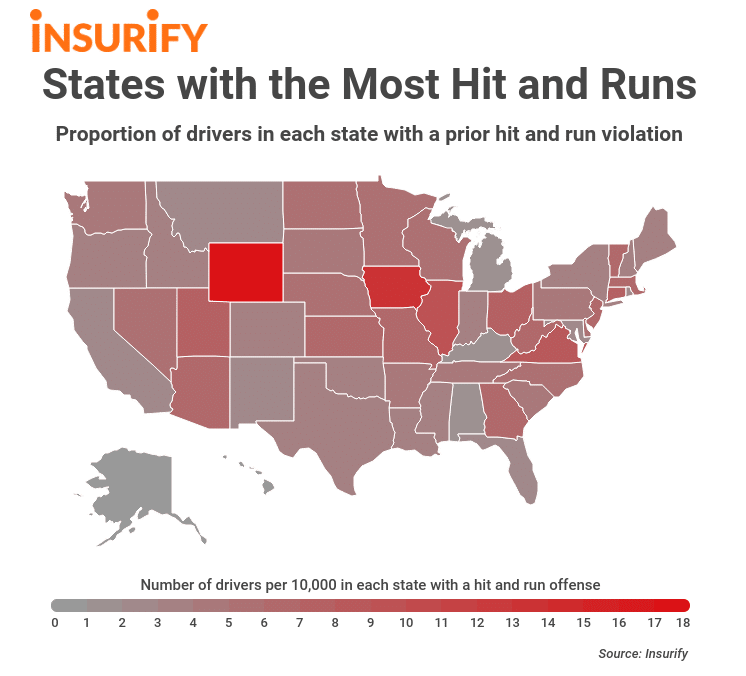 States with the most hit and runs