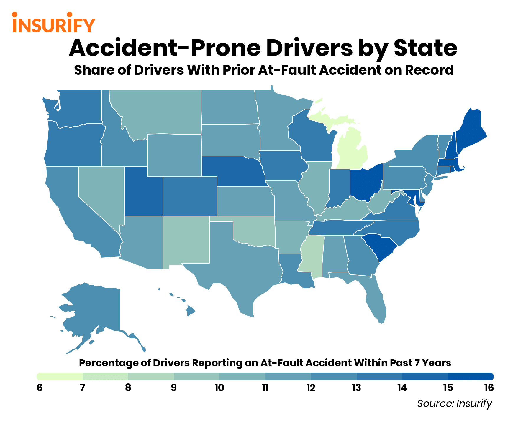 what state has the most car accidents